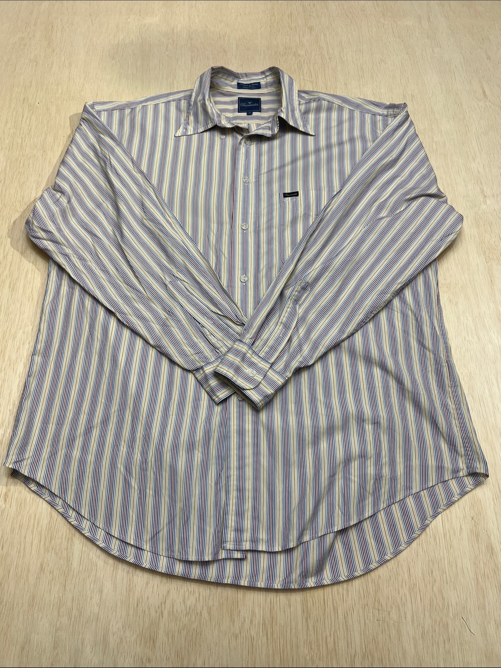 Faconnable Multicolor Vertical Stripe Dress Shirt - Blue & White